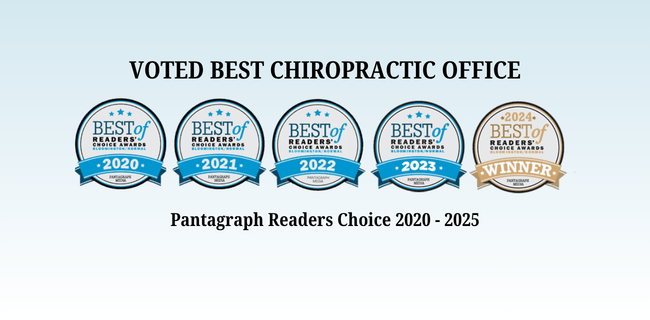 Voted Best Chiropractic Office — Pantagraph Reader's Choice 2020–2025
