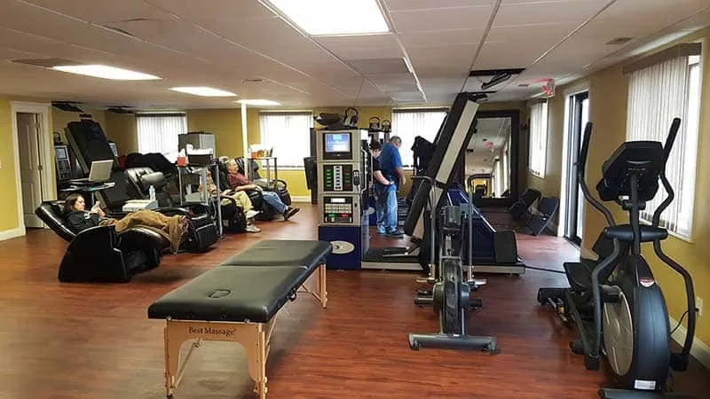 Sports chiropractic treatment room at Central Illinois Spine